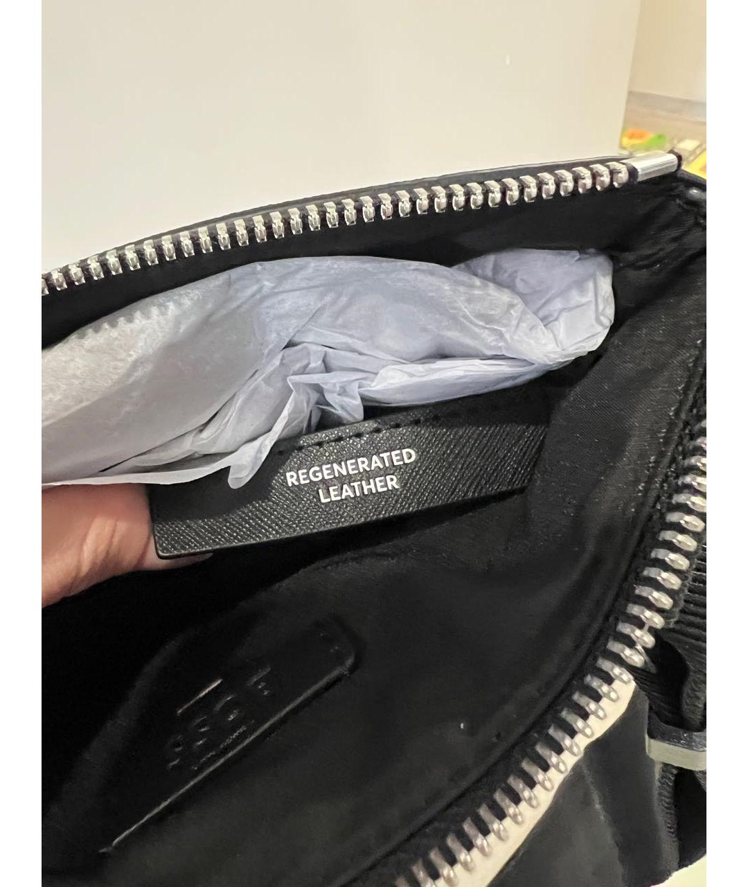 HUGO BOSS Черная кожаная сумка на плечо, фото 6