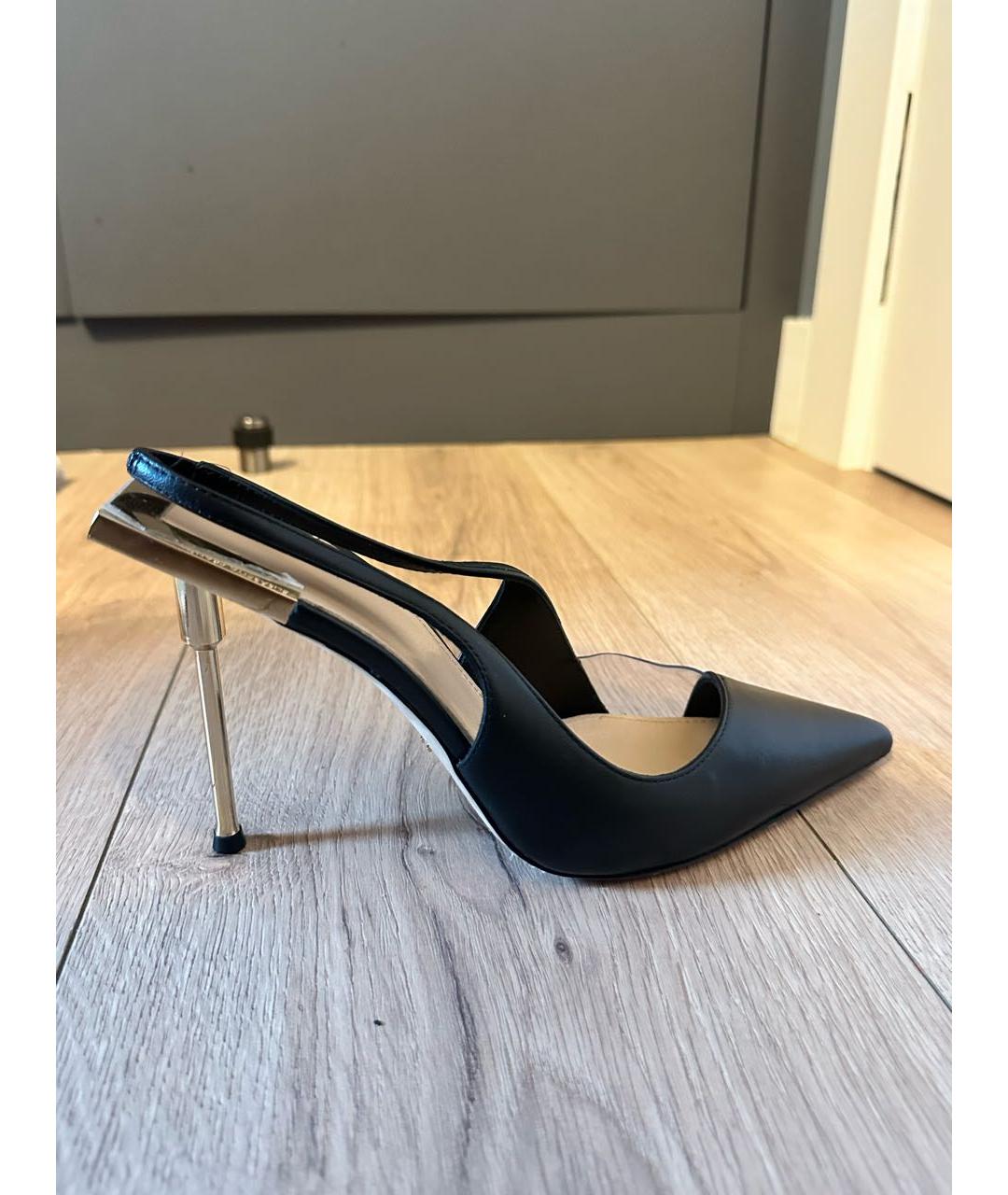 ELISABETTA FRANCHI Черные кожаные туфли, фото 4