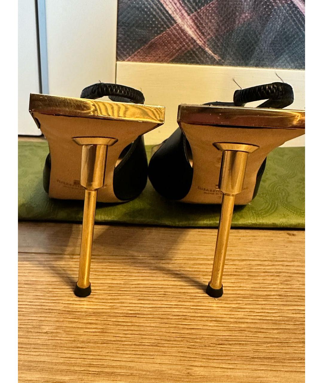 ELISABETTA FRANCHI Черные кожаные туфли, фото 3