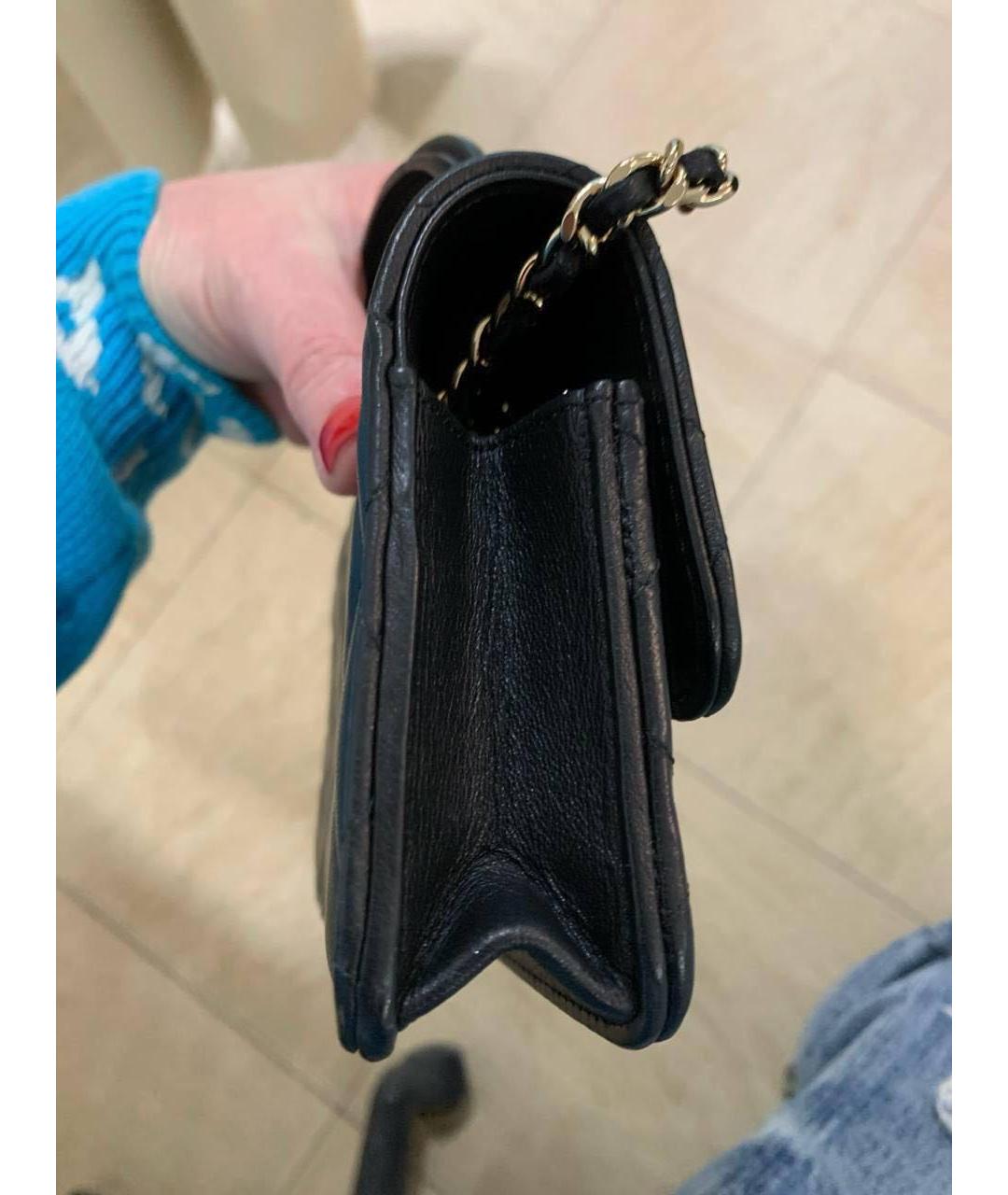CHANEL Черная кожаная сумка через плечо, фото 2