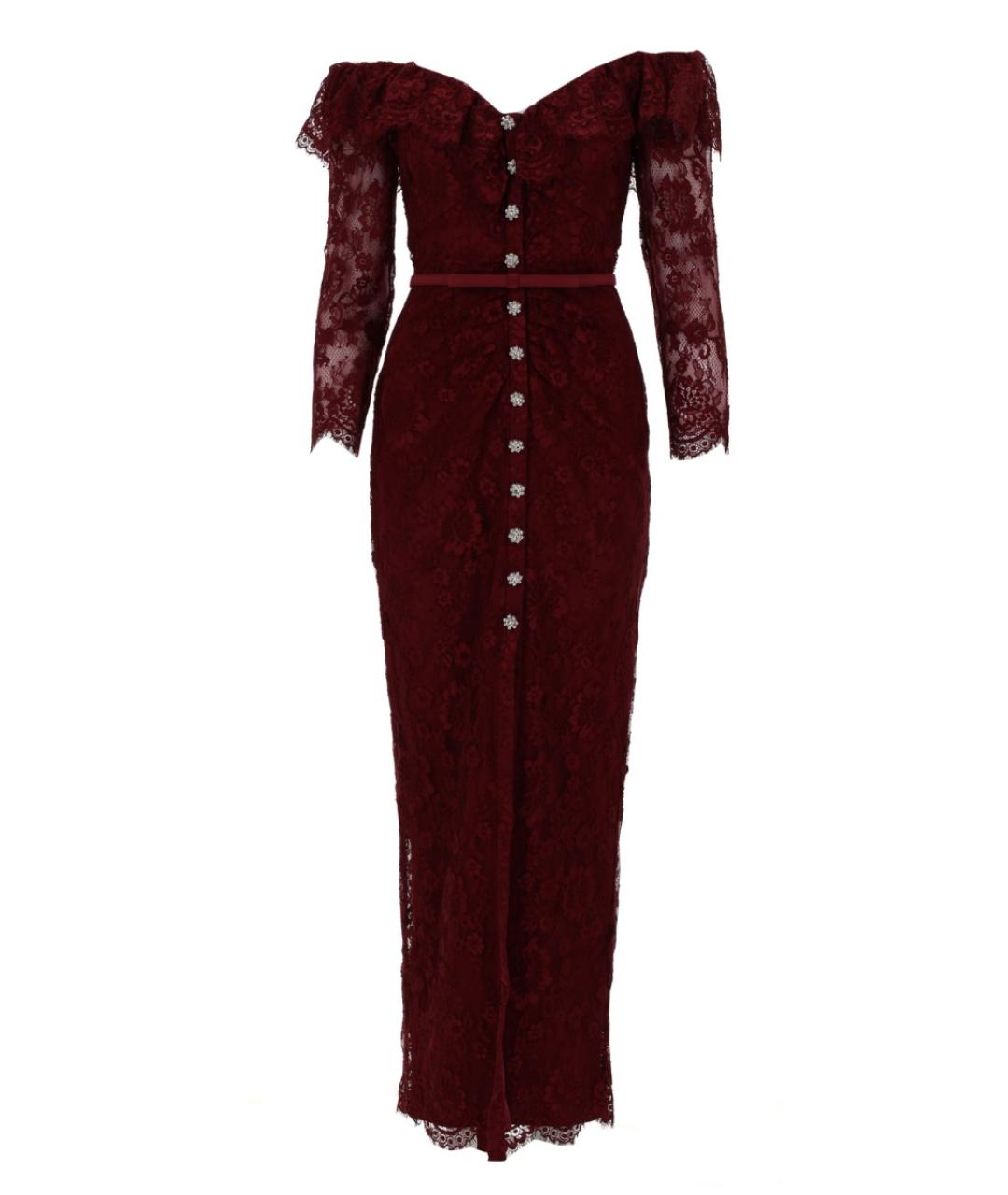 SELF-PORTRAIT Бордовое полиамидовое коктейльное платье, фото 1