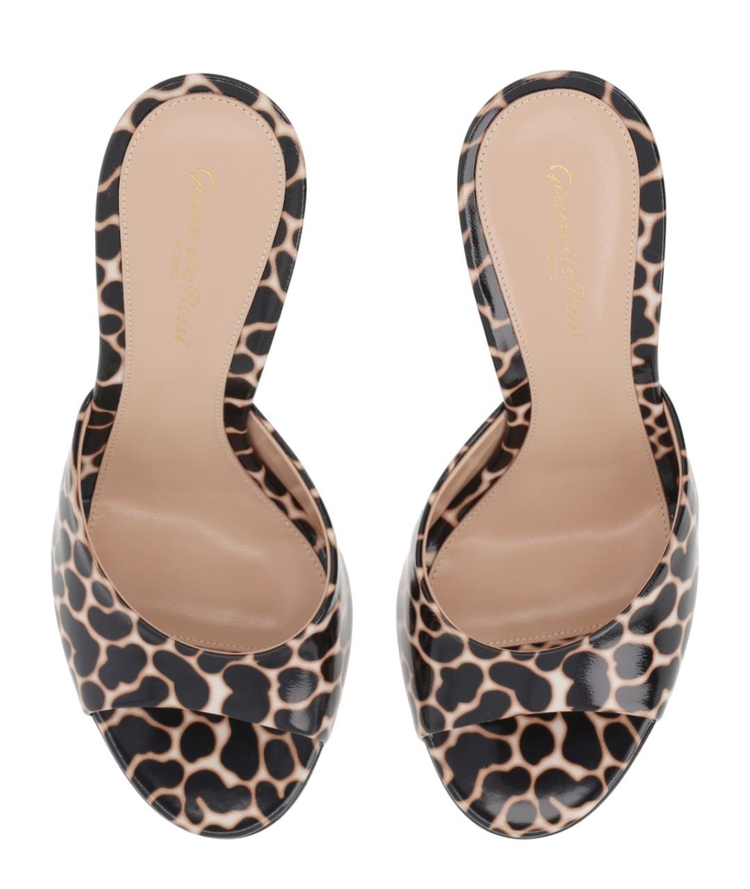 GIANVITO ROSSI Мульти кожаные мюли, фото 5