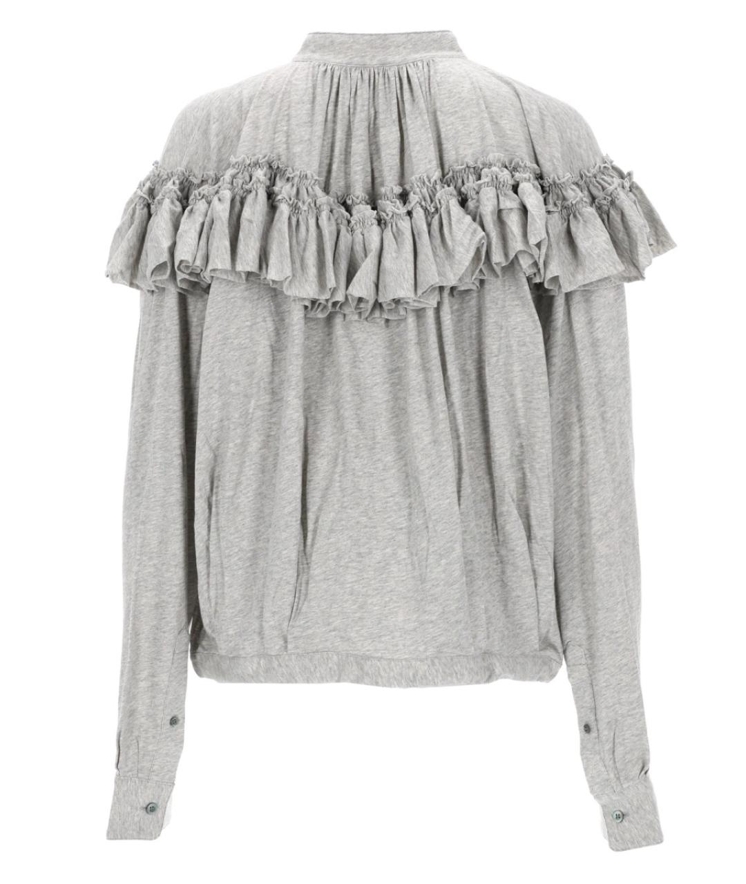 DRIES VAN NOTEN Серая хлопковая блузы, фото 2