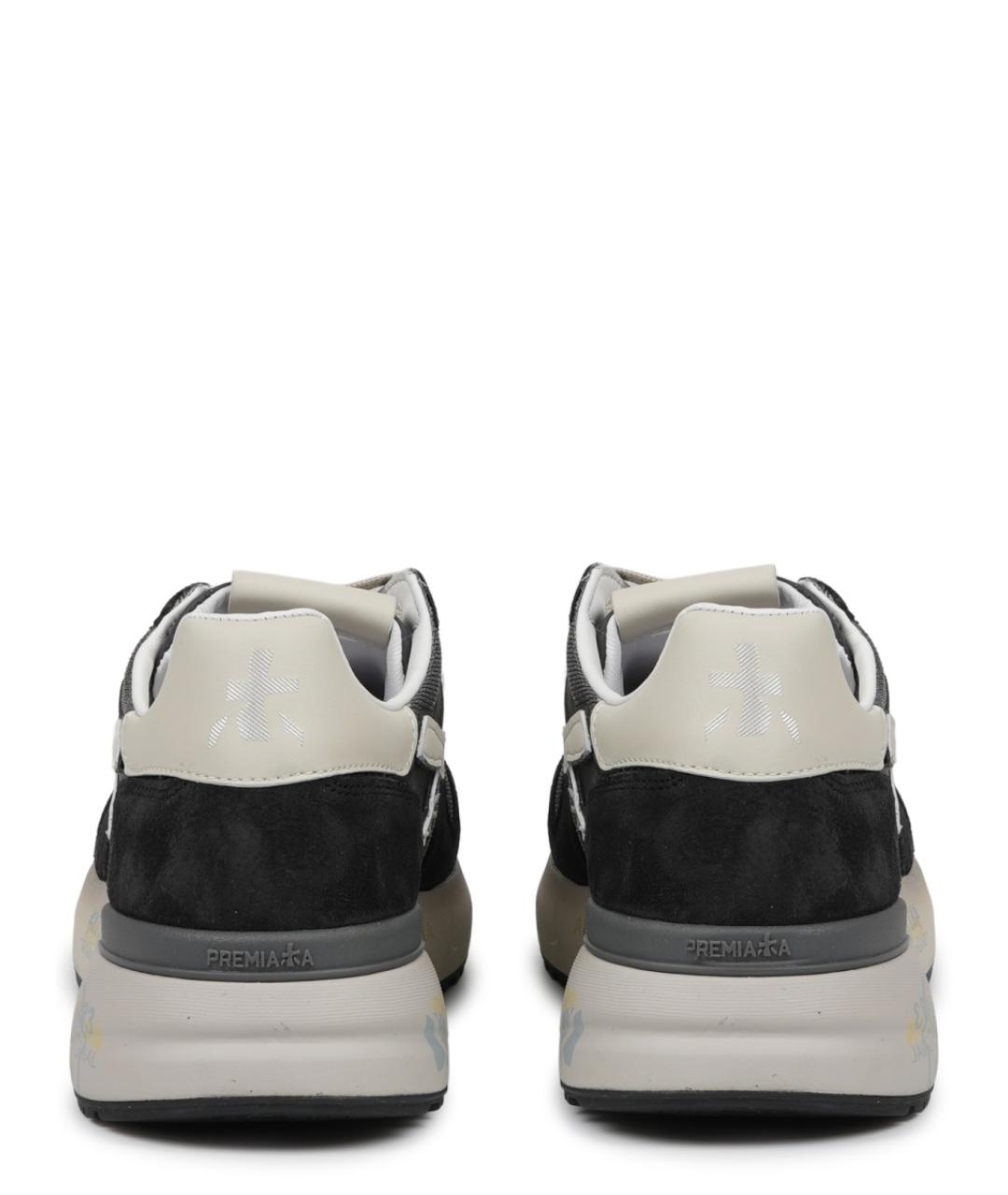 PREMIATA Черные замшевые низкие кроссовки / кеды, фото 4