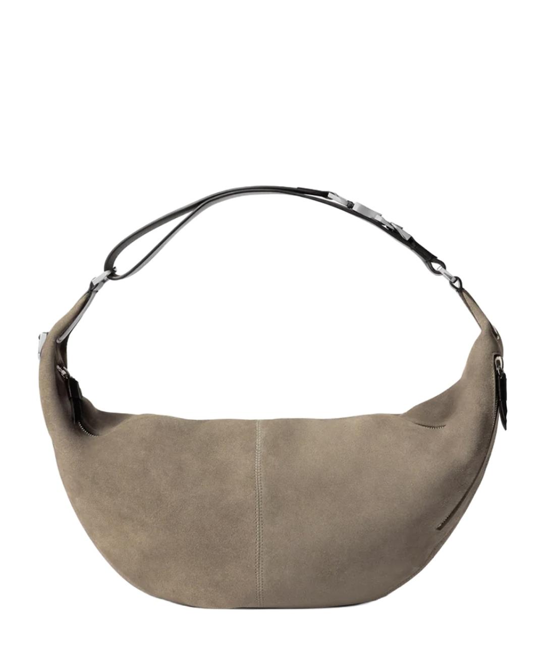 LEMAIRE Бежевая замшевая сумка через плечо, фото 2