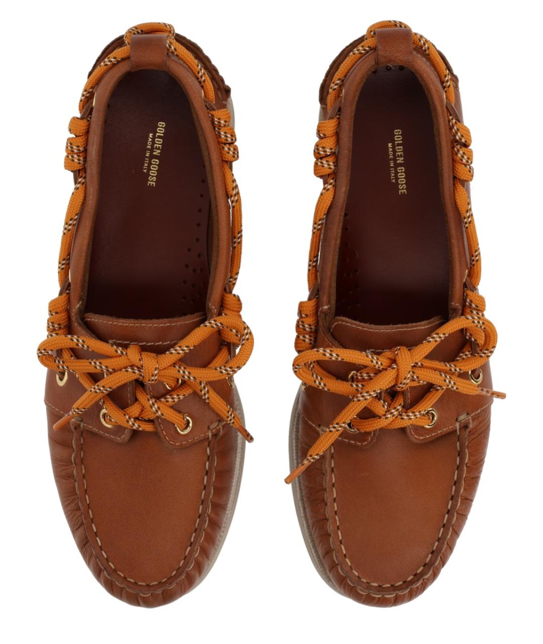 GOLDEN GOOSE DELUXE BRAND Коричневые кожаные лоферы, фото 5