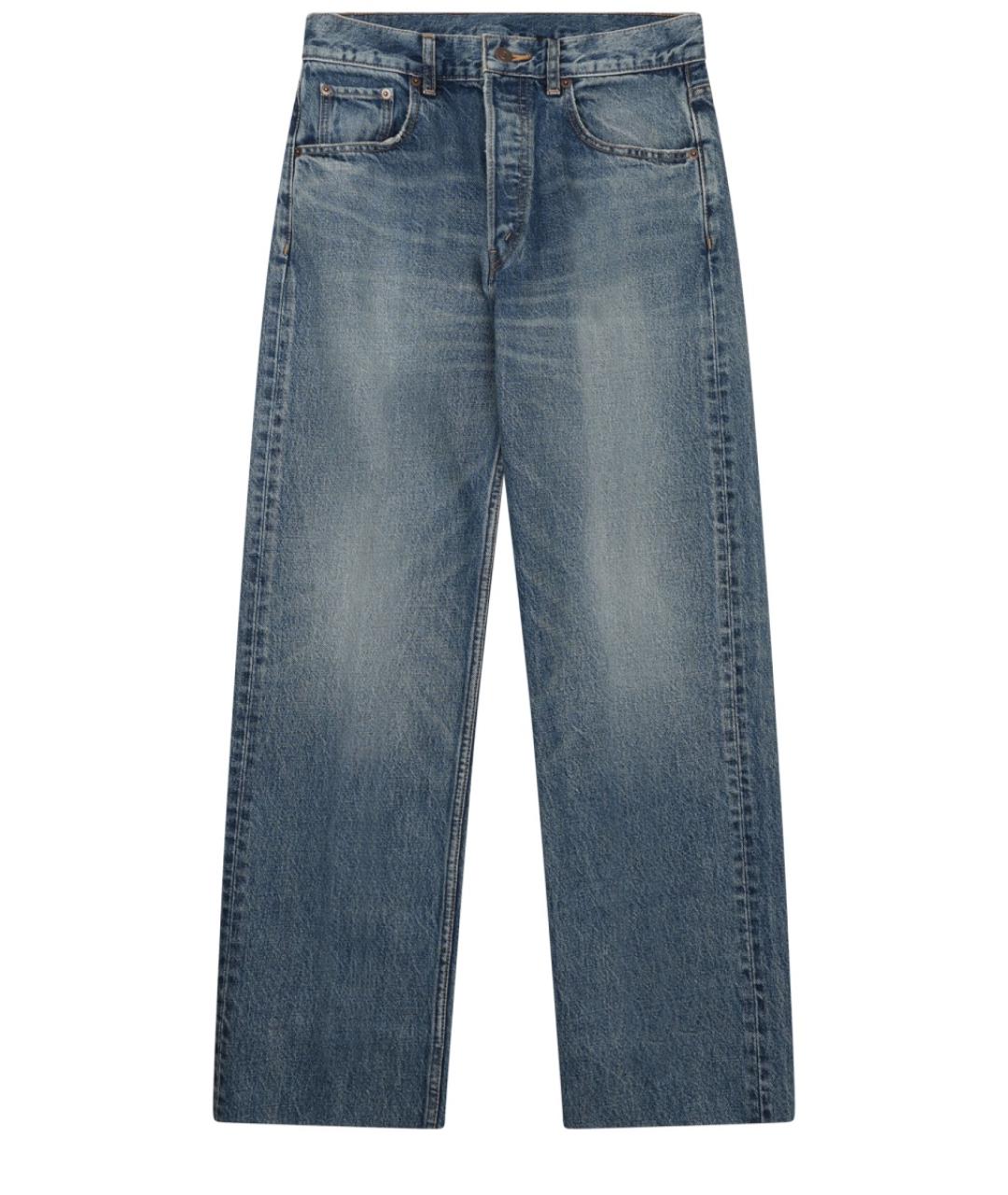 CELINE Синие хлопковые прямые джинсы, фото 1