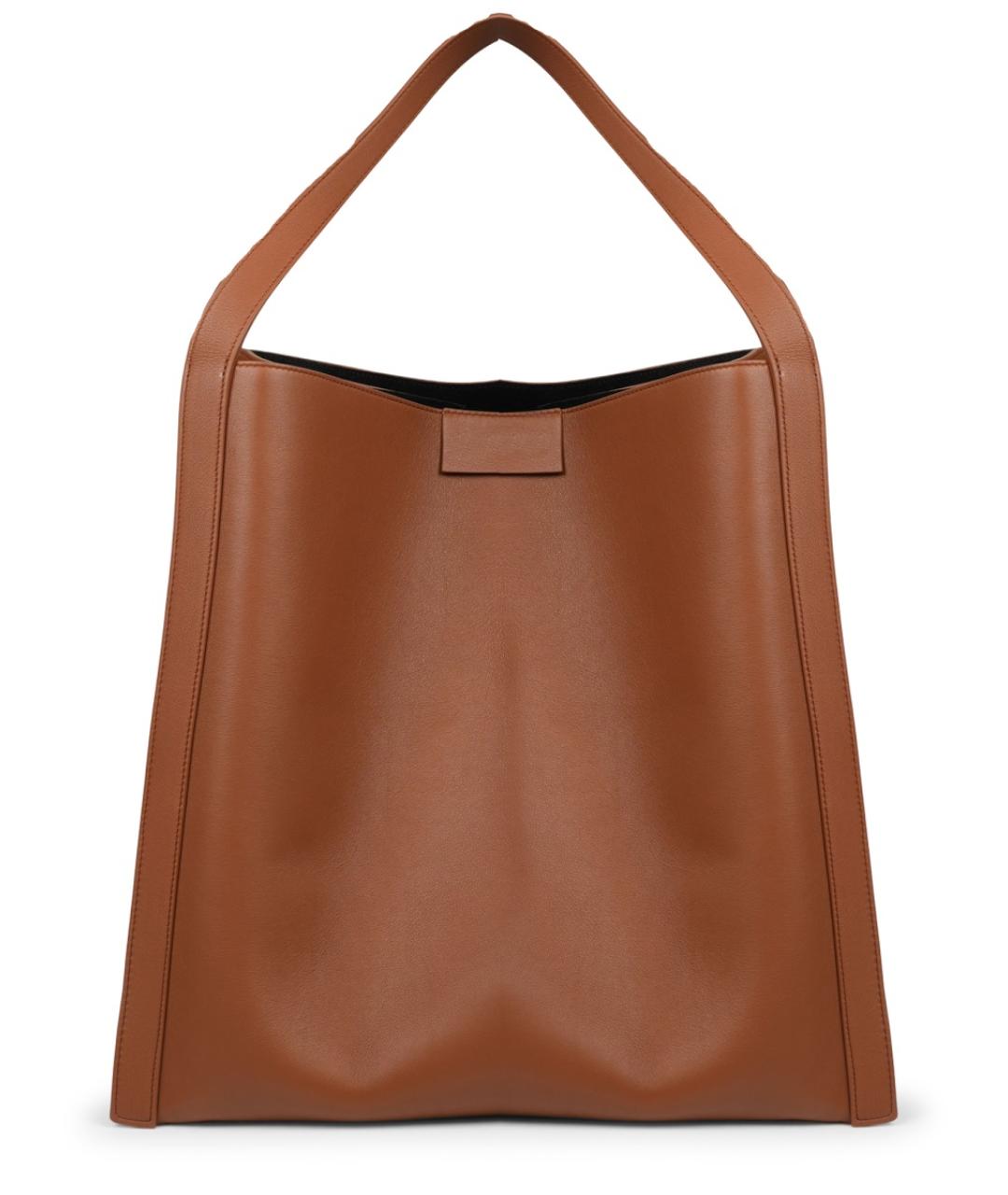 CELINE Коричневая кожаная сумка тоут, фото 3