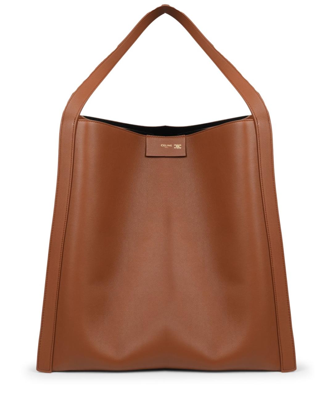 CELINE Коричневая кожаная сумка тоут, фото 1