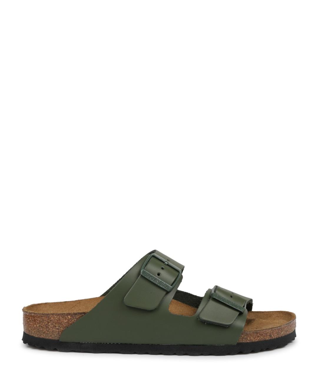 BIRKENSTOCK Зеленые кожаные сандалии, фото 1