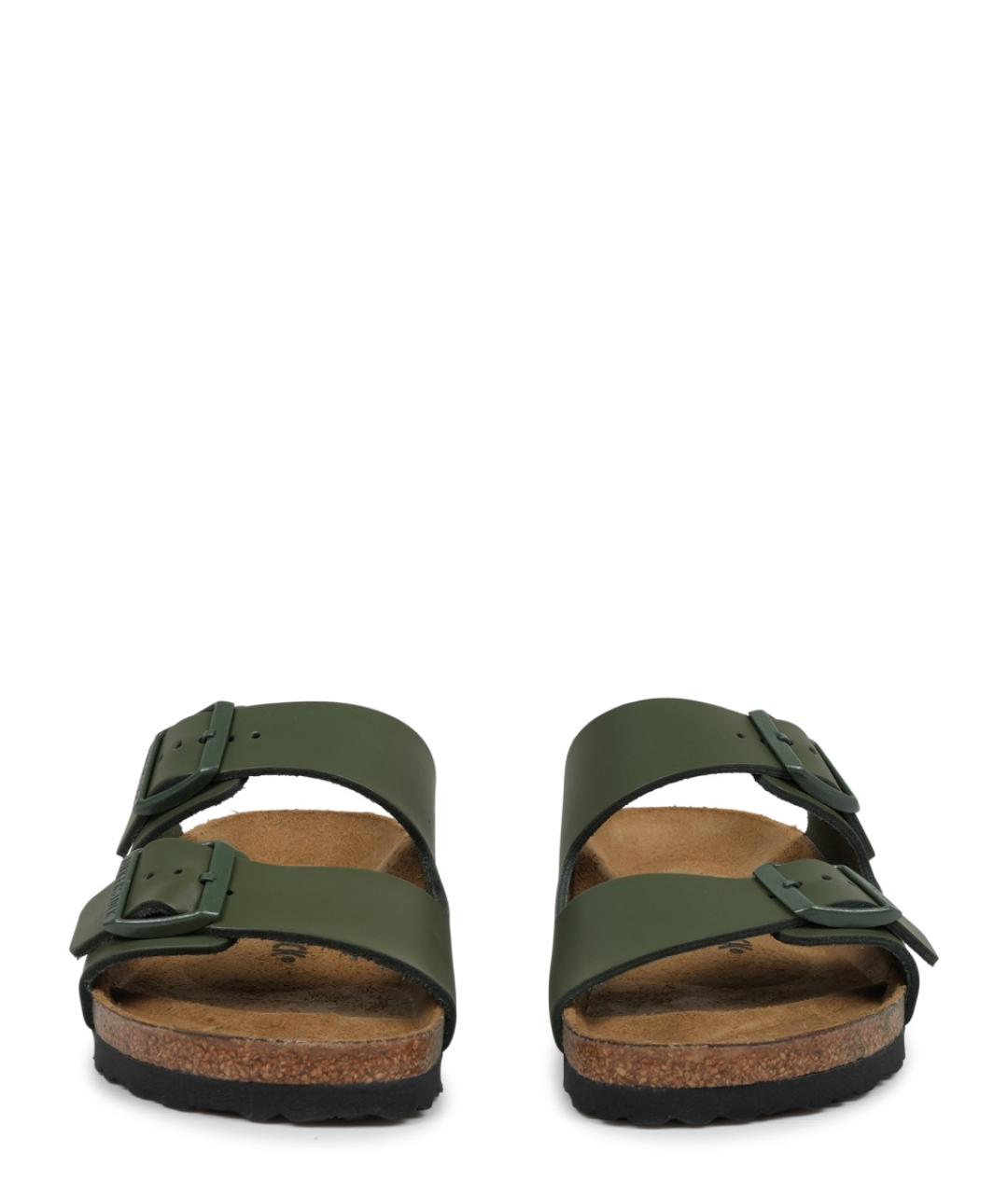 BIRKENSTOCK Зеленые кожаные сандалии, фото 3