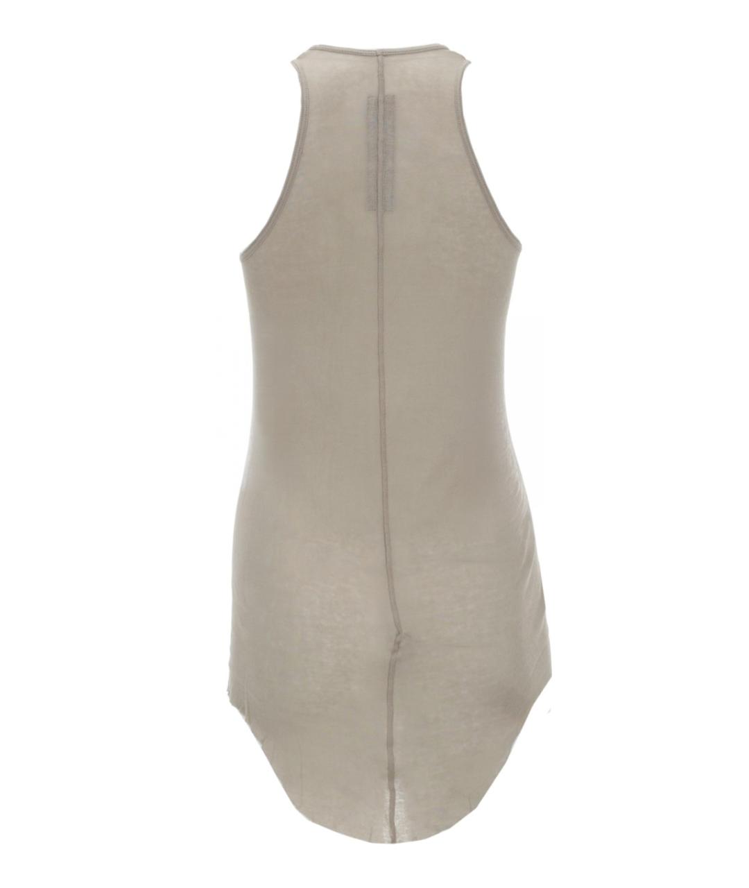 RICK OWENS Серая хлопковая майка, фото 2