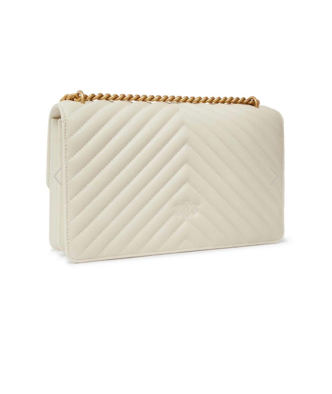 PINKO Белая кожаная сумка через плечо, фото 9