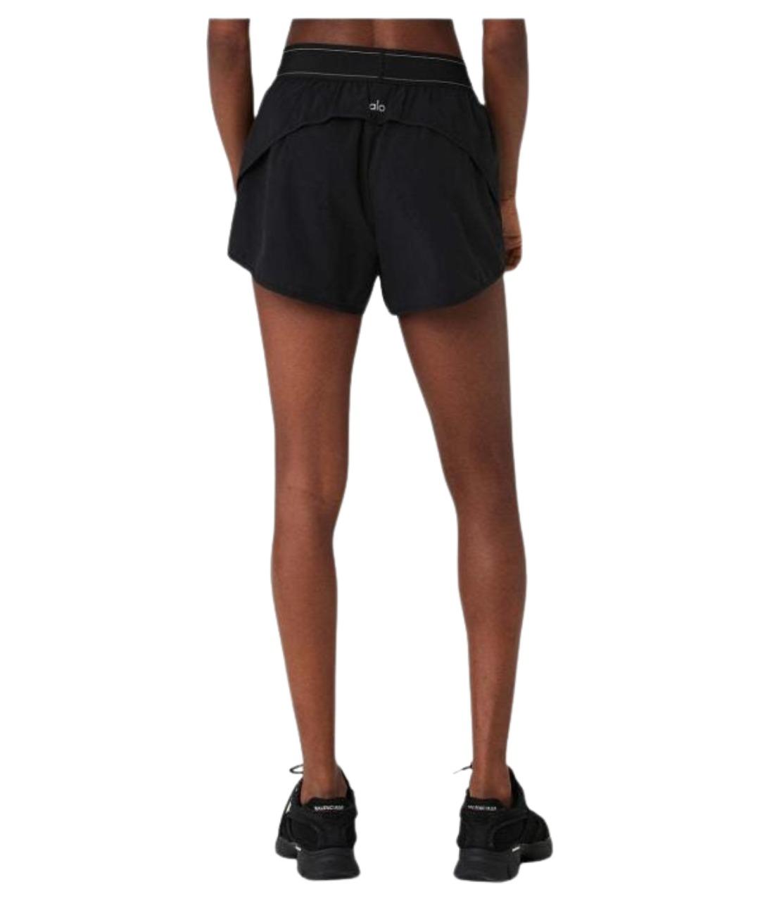 ALO YOGA Черная полиэстеровая юбка-шорты, фото 5