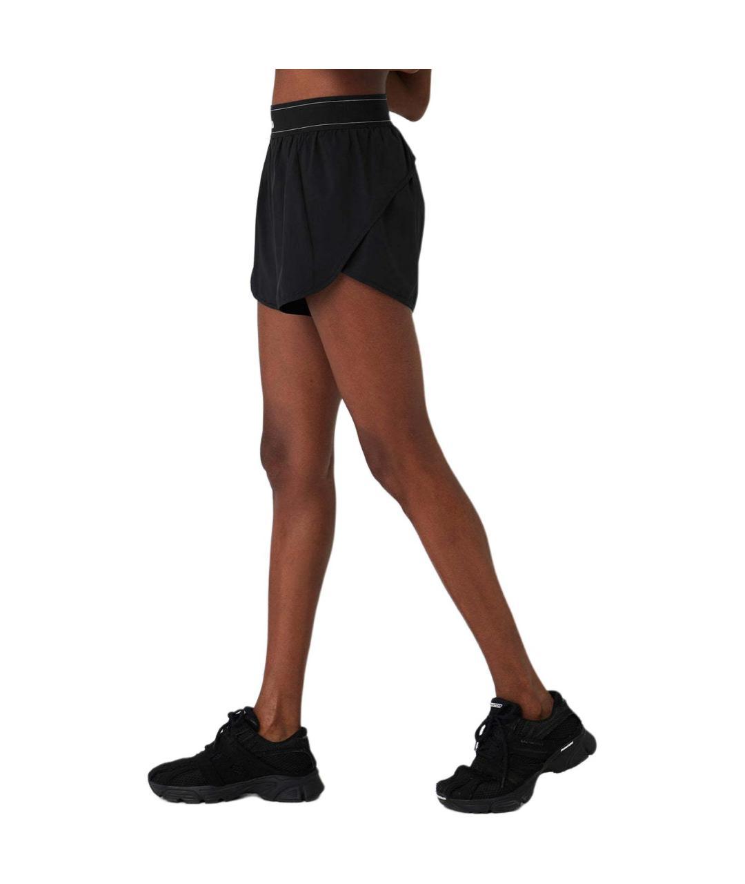 ALO YOGA Черная полиэстеровая юбка-шорты, фото 4