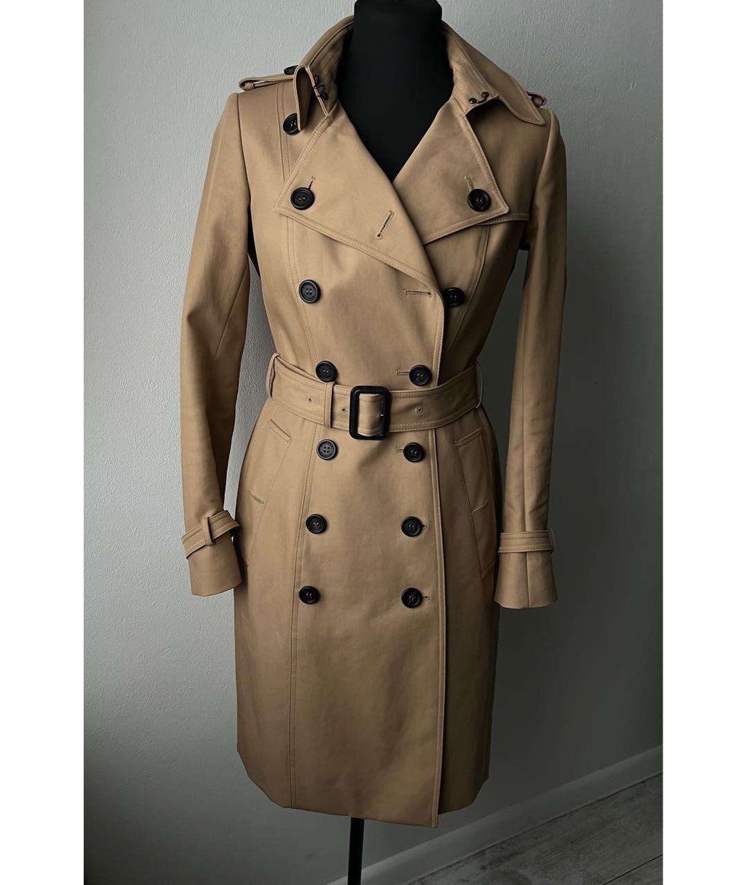 BURBERRY Коричневый хлопковый тренч/плащ, фото 4
