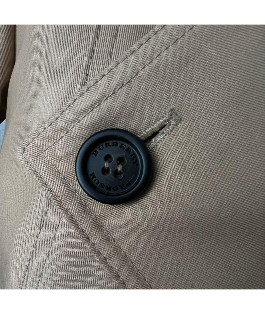 BURBERRY Коричневый хлопковый тренч/плащ, фото 7