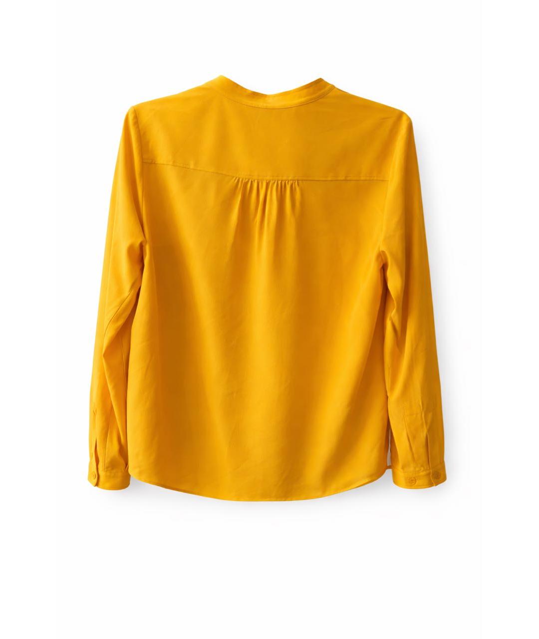 STELLA MCCARTNEY Оранжевая шифоновая блузы, фото 2