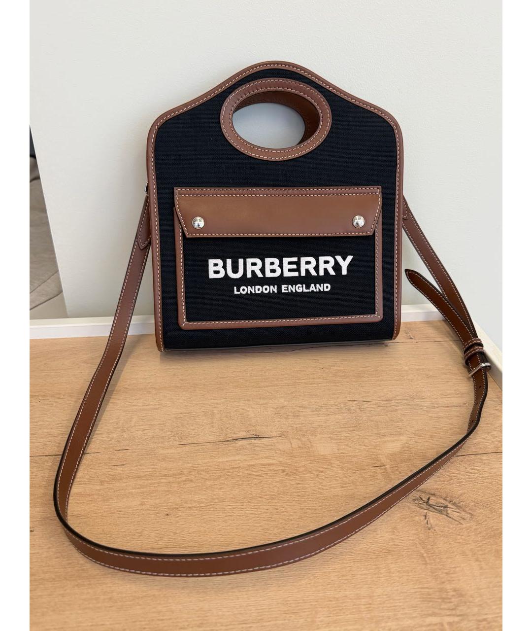 BURBERRY Черная сумка через плечо, фото 2