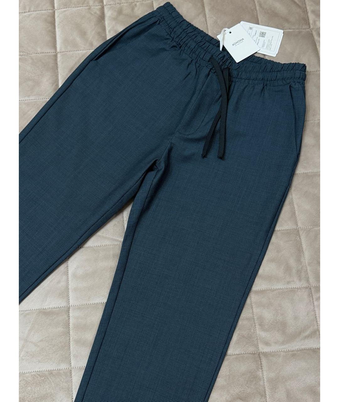 AGNONA Мульти шерстяные повседневные брюки, фото 4