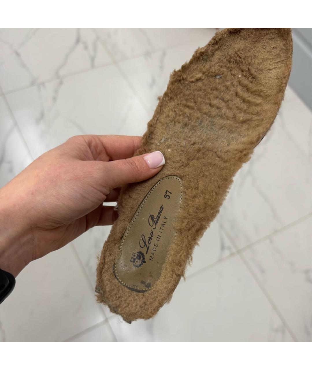 LORO PIANA Коричневые замшевые ботинки, фото 3