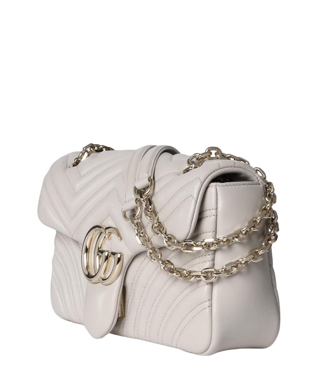 GUCCI Белая кожаная сумка через плечо, фото 3
