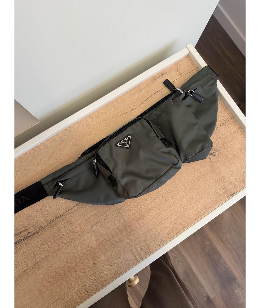 PRADA Хаки поясная сумка, фото 9