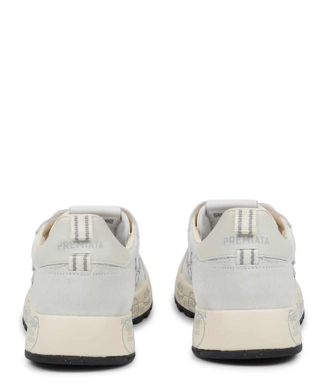 PREMIATA Белые кожаные низкие кроссовки / кеды, фото 4