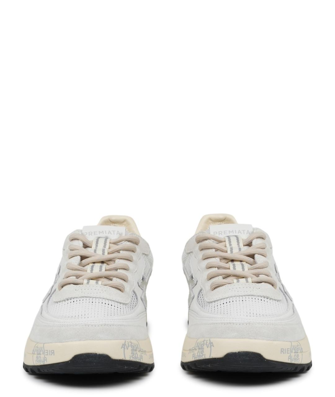 PREMIATA Белые кожаные низкие кроссовки / кеды, фото 3