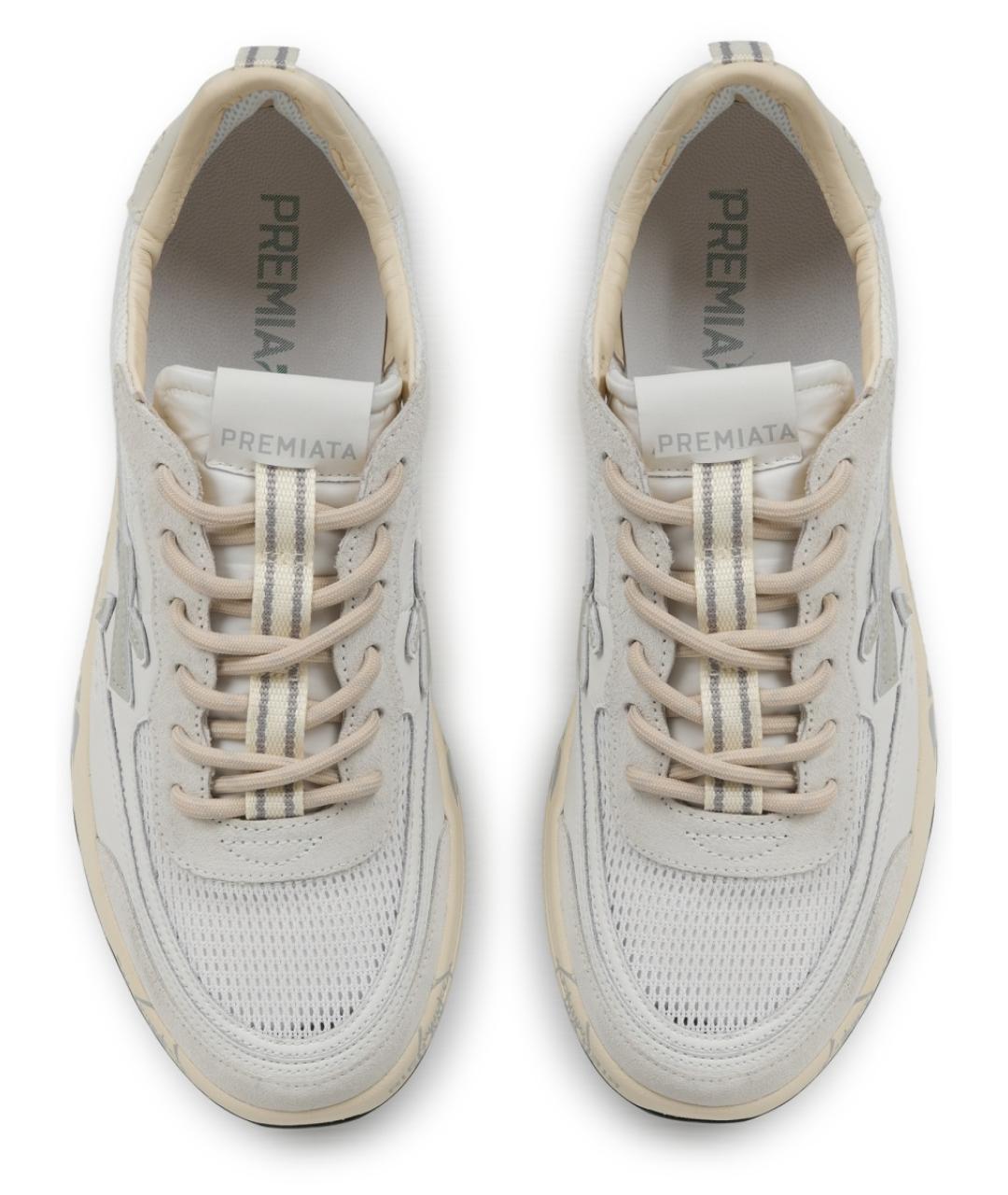 PREMIATA Белые кожаные низкие кроссовки / кеды, фото 5