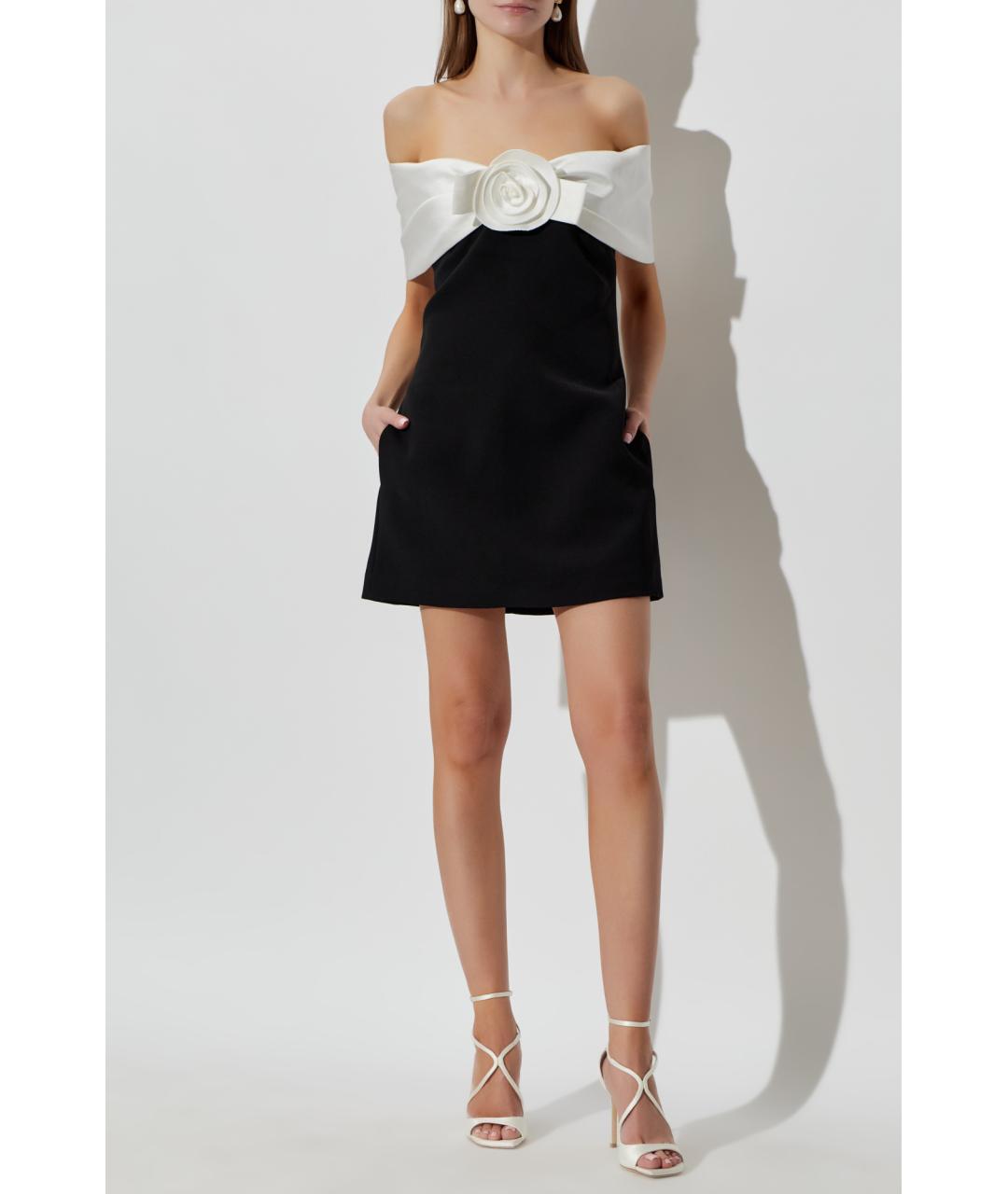 SELF-PORTRAIT Черное полиэстеровое коктейльное платье, фото 3