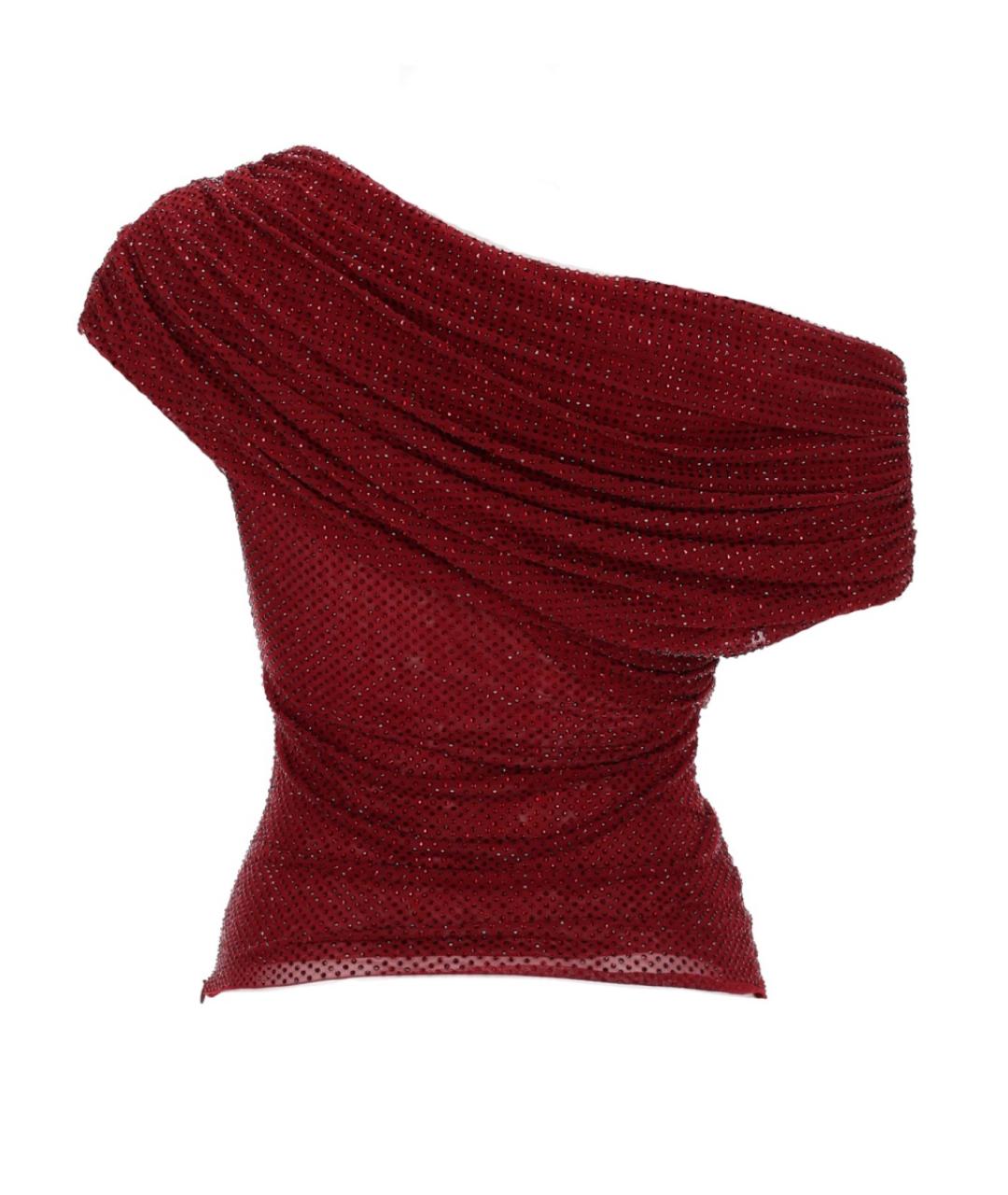 SELF-PORTRAIT Бордовая полиэстеровая блузы, фото 2