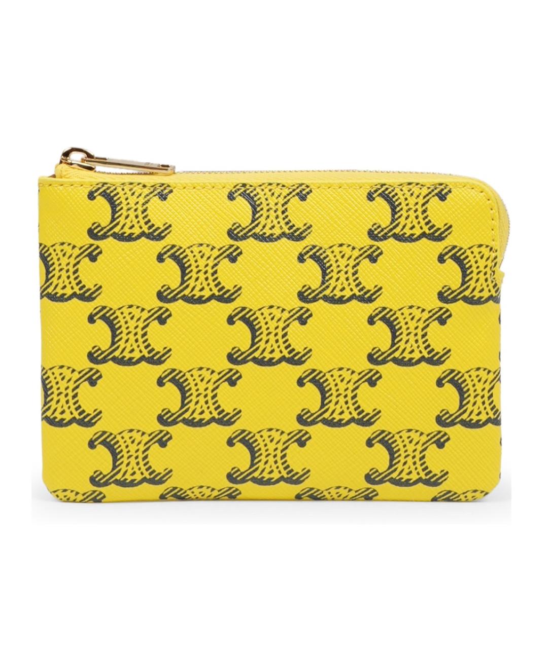 CELINE Желтый полиуретановый кошелек, фото 1