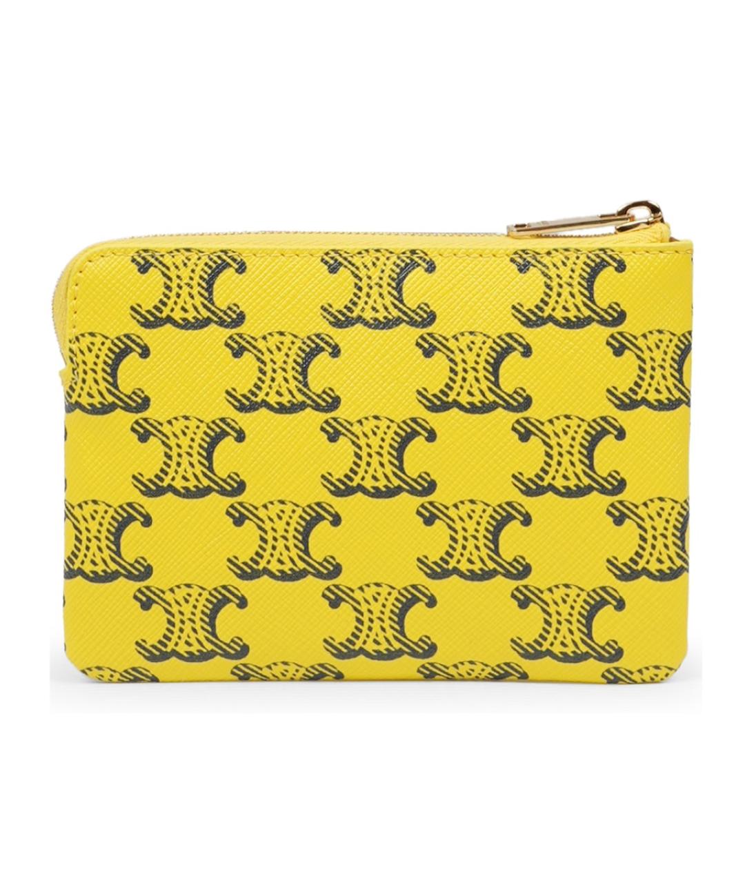 CELINE Желтый полиуретановый кошелек, фото 2