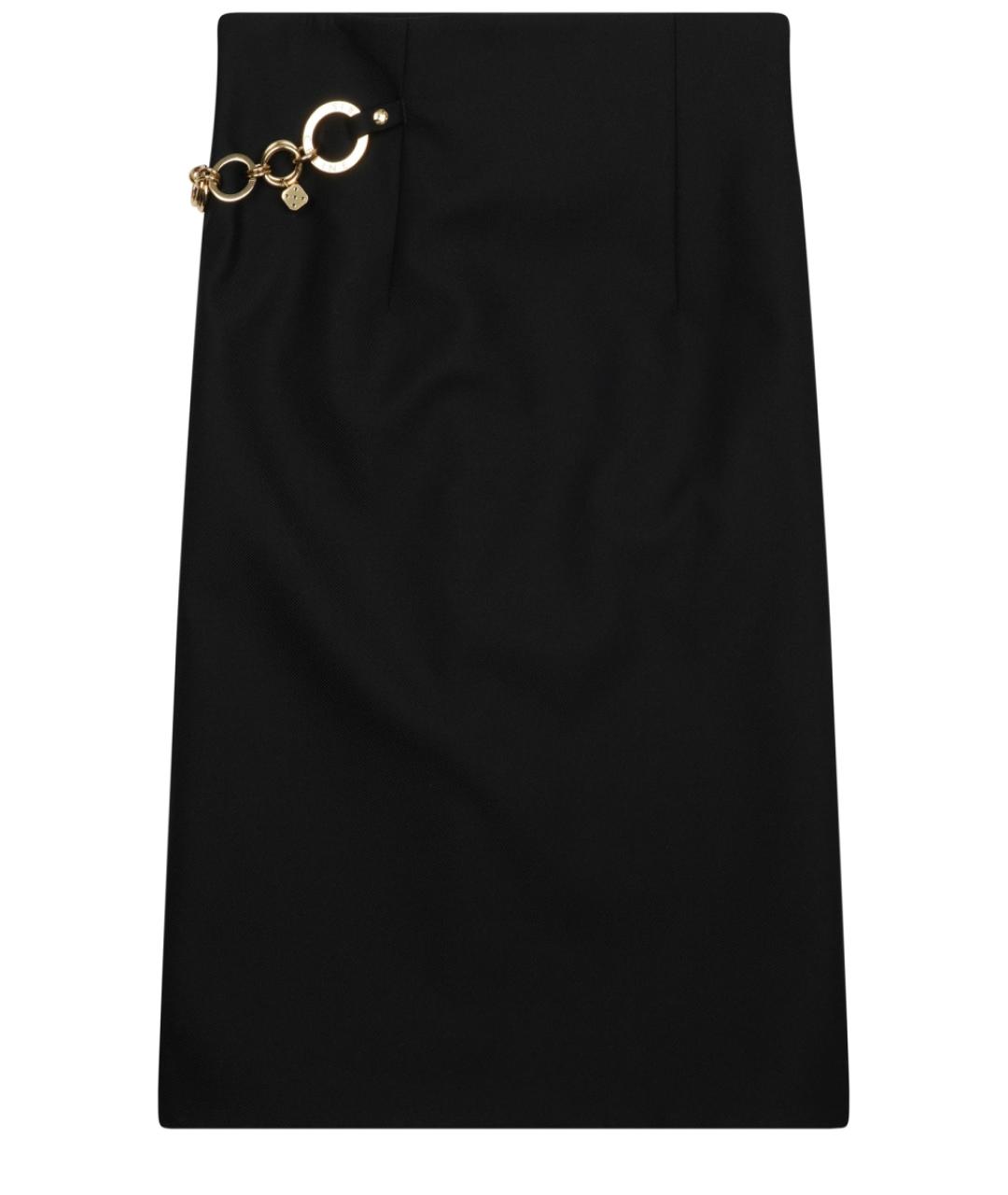 CELINE Черная шерстяная юбка миди, фото 2