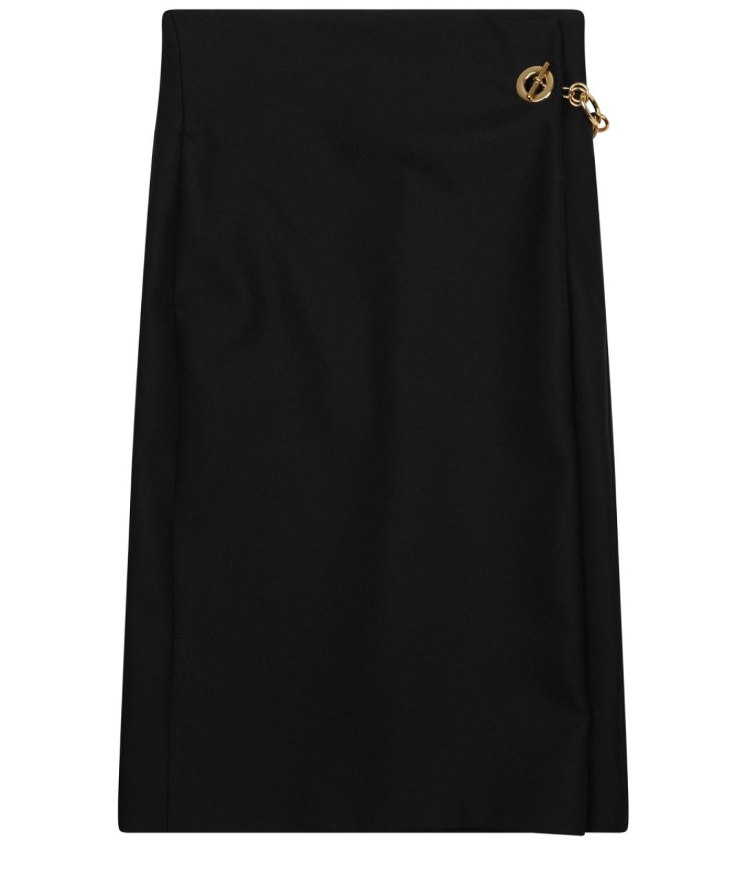 CELINE Черная шерстяная юбка миди, фото 1