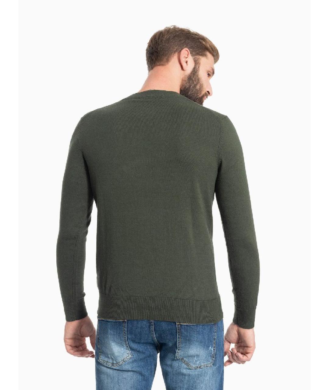 JOHN RICHMOND Хаки шерстяной джемпер / свитер, фото 2