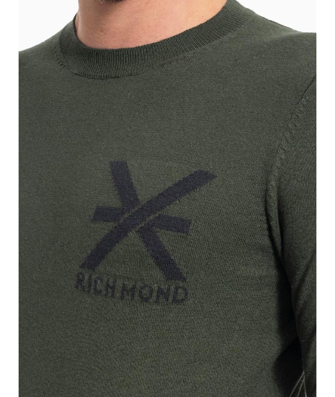JOHN RICHMOND Хаки шерстяной джемпер / свитер, фото 3
