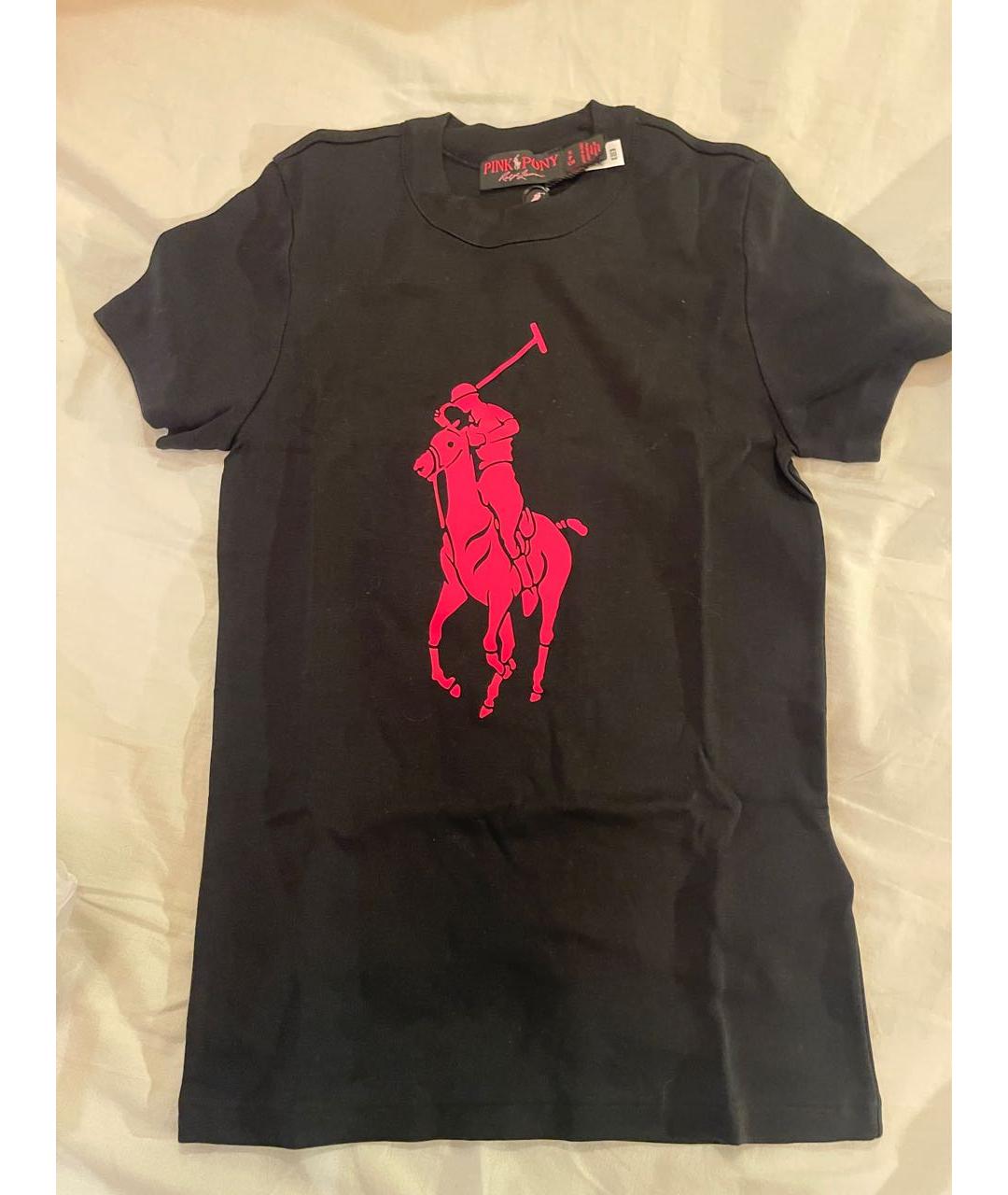 RALPH LAUREN Черная хлопковая футболка, фото 7