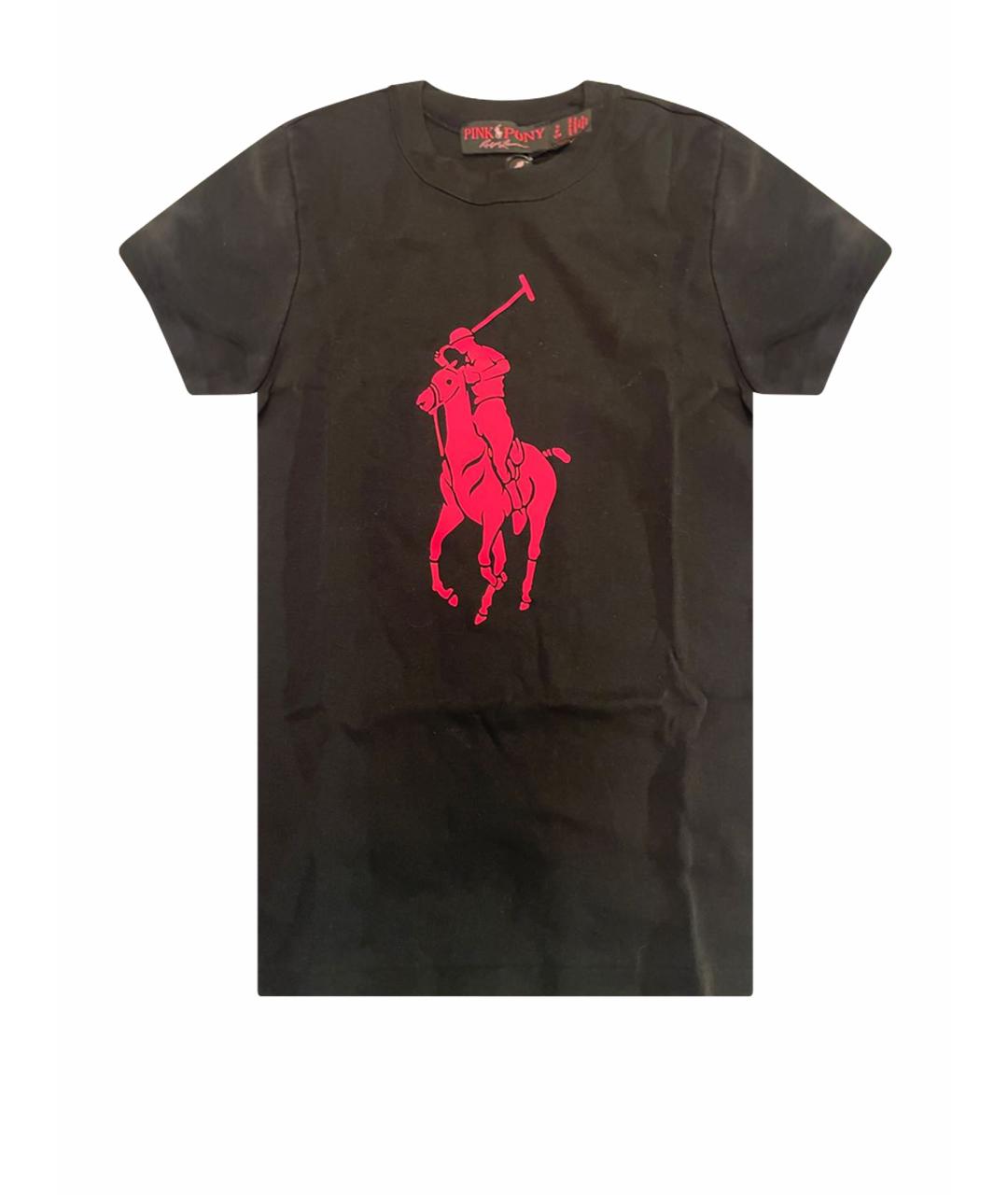 RALPH LAUREN Черная хлопковая футболка, фото 1