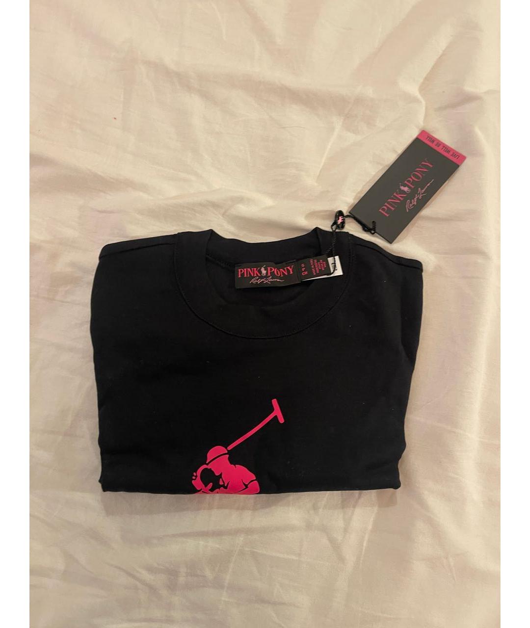 RALPH LAUREN Черная хлопковая футболка, фото 6