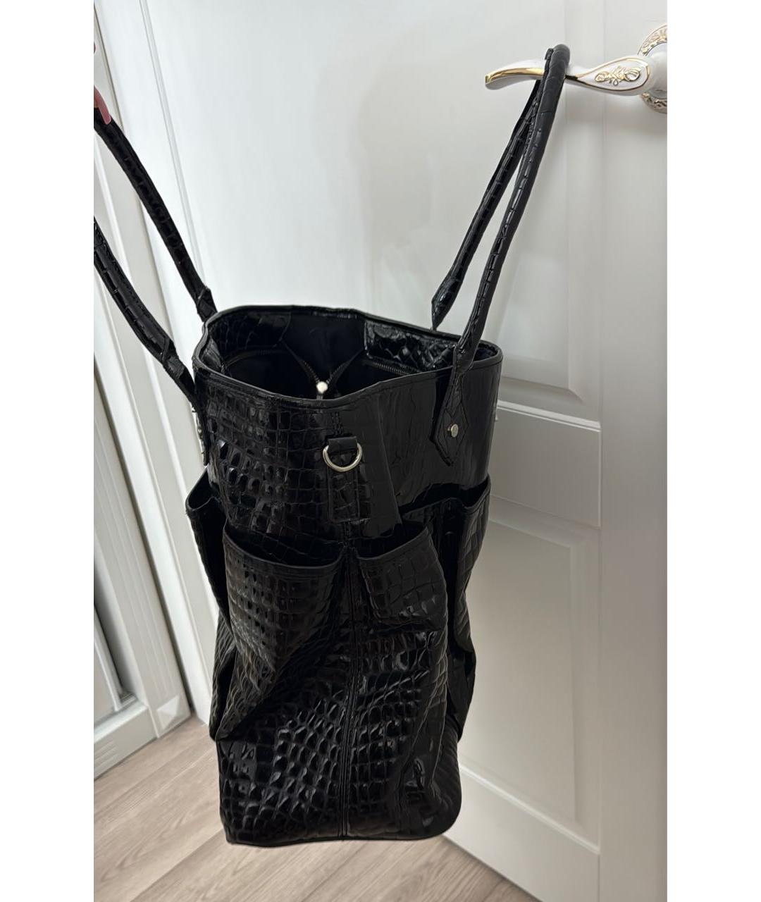 VIVIENNE WESTWOOD Черная сумка через плечо из лакированной кожи, фото 2