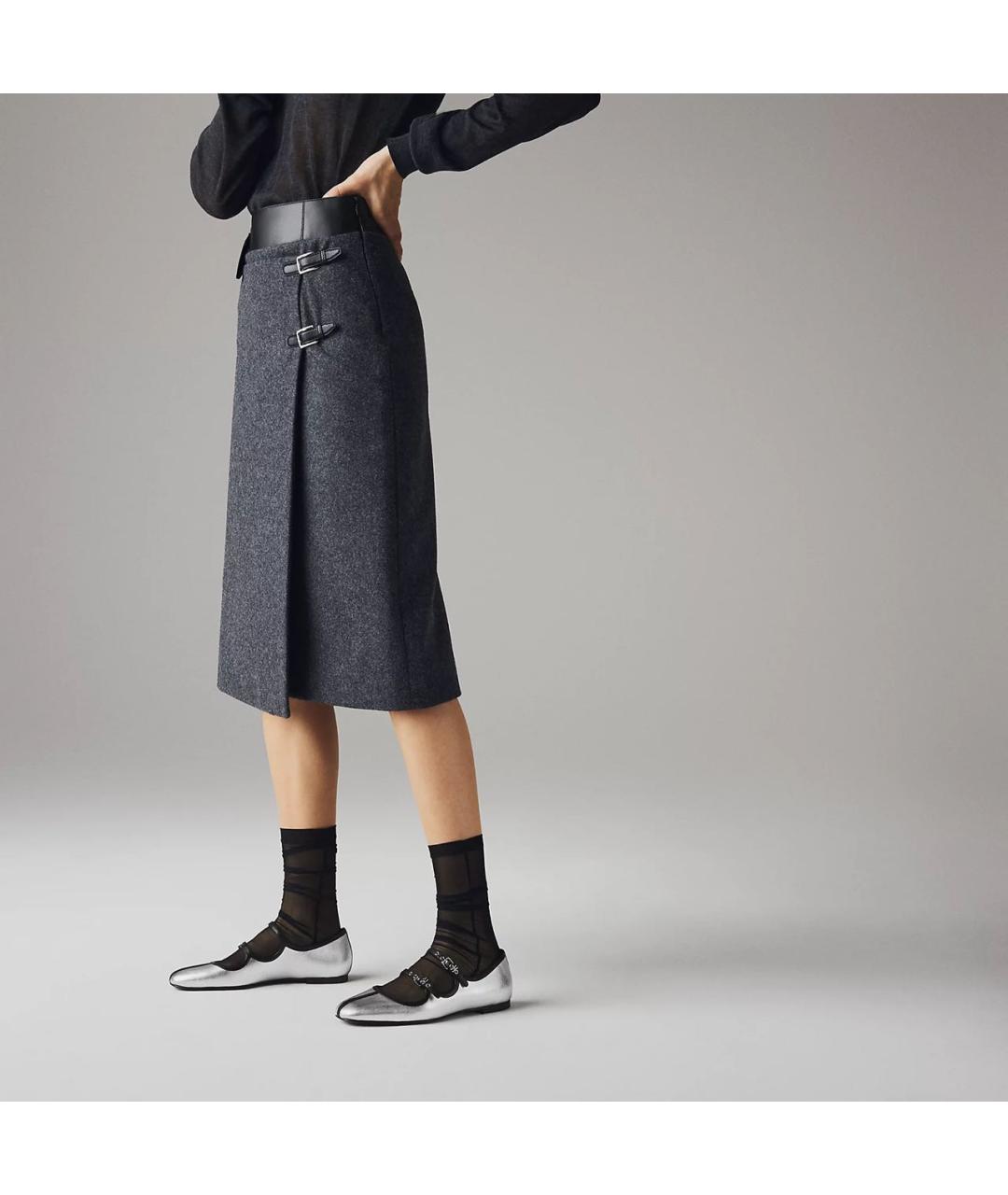 HERMES Серебряные кожаные балетки, фото 6