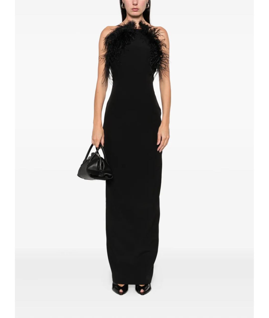 THE ATTICO Черное полиэстеровое вечернее платье, фото 3