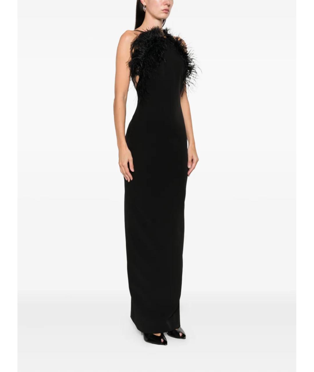 THE ATTICO Черное полиэстеровое вечернее платье, фото 4