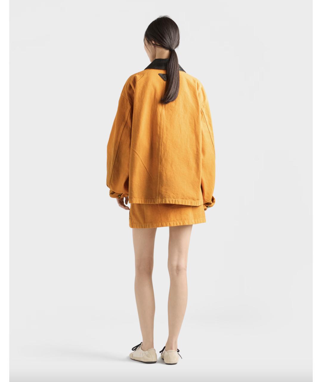 PRADA Оранжевая хлопковая куртка, фото 5