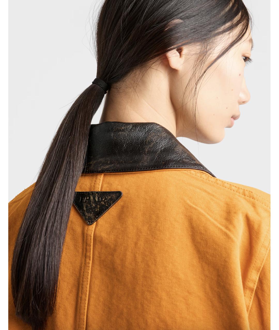 PRADA Оранжевая хлопковая куртка, фото 4