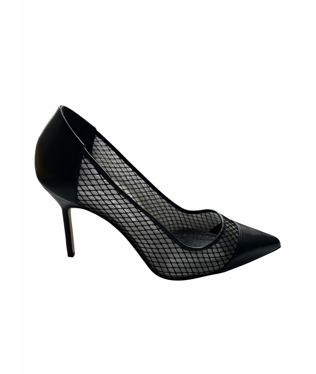 MANOLO BLAHNIK Черные кожаные туфли, фото 1