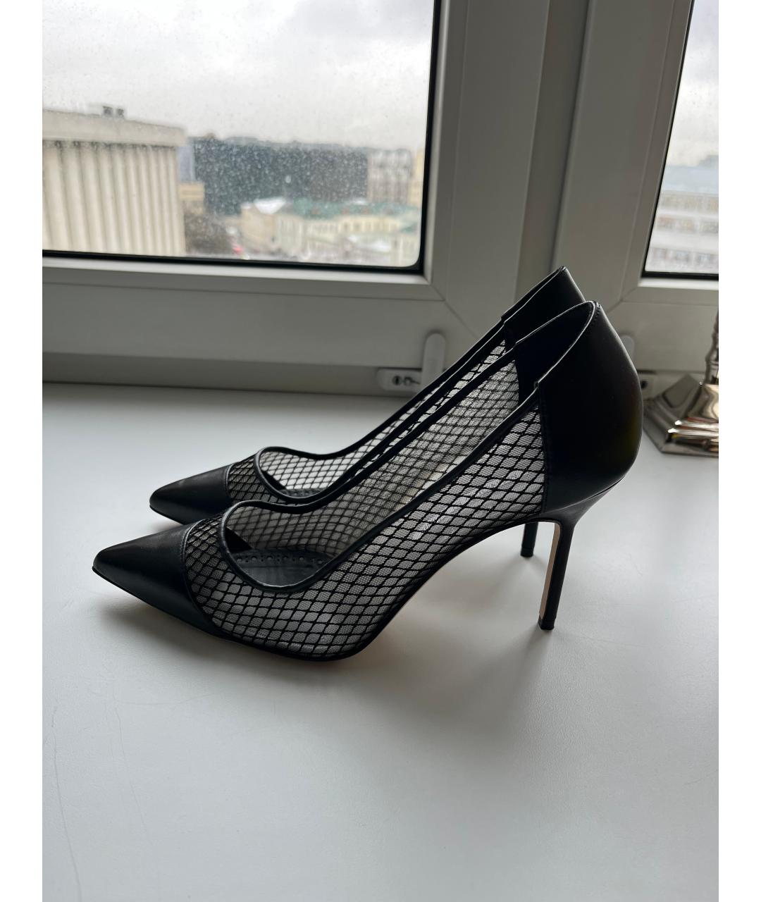 MANOLO BLAHNIK Черные кожаные туфли, фото 6