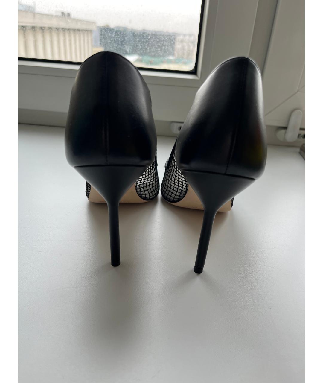 MANOLO BLAHNIK Черные кожаные туфли, фото 4